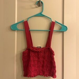 AMERICAN EAGLE Red Cropped Tank